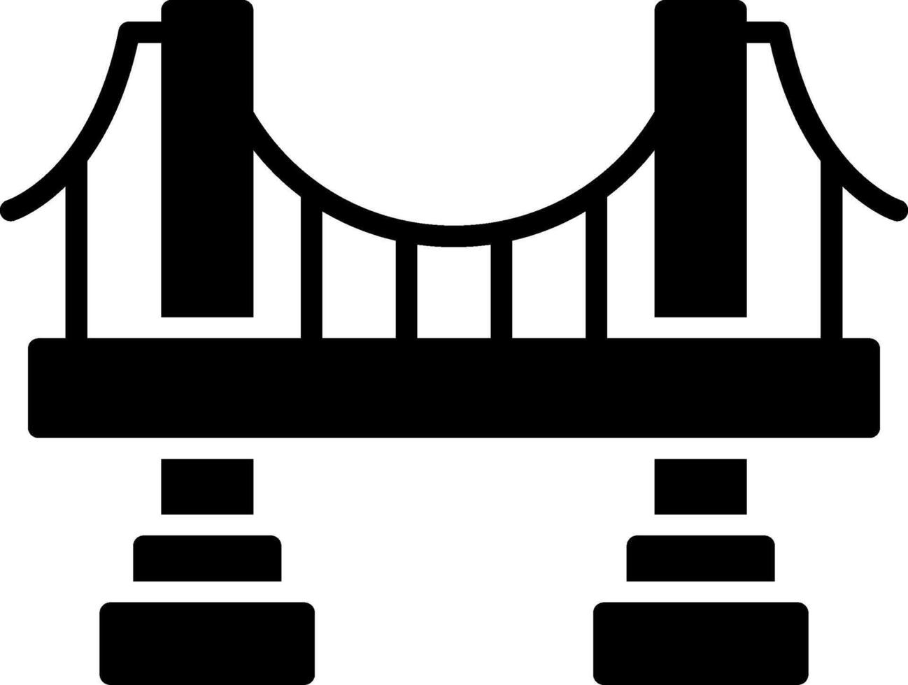 Bridge Glyph Icon vector