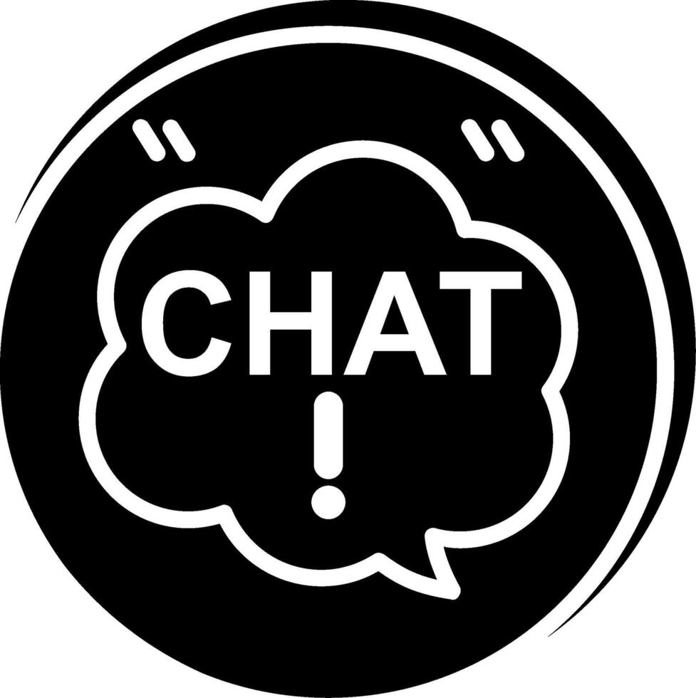 Chat Balloon Glyph Icon vector