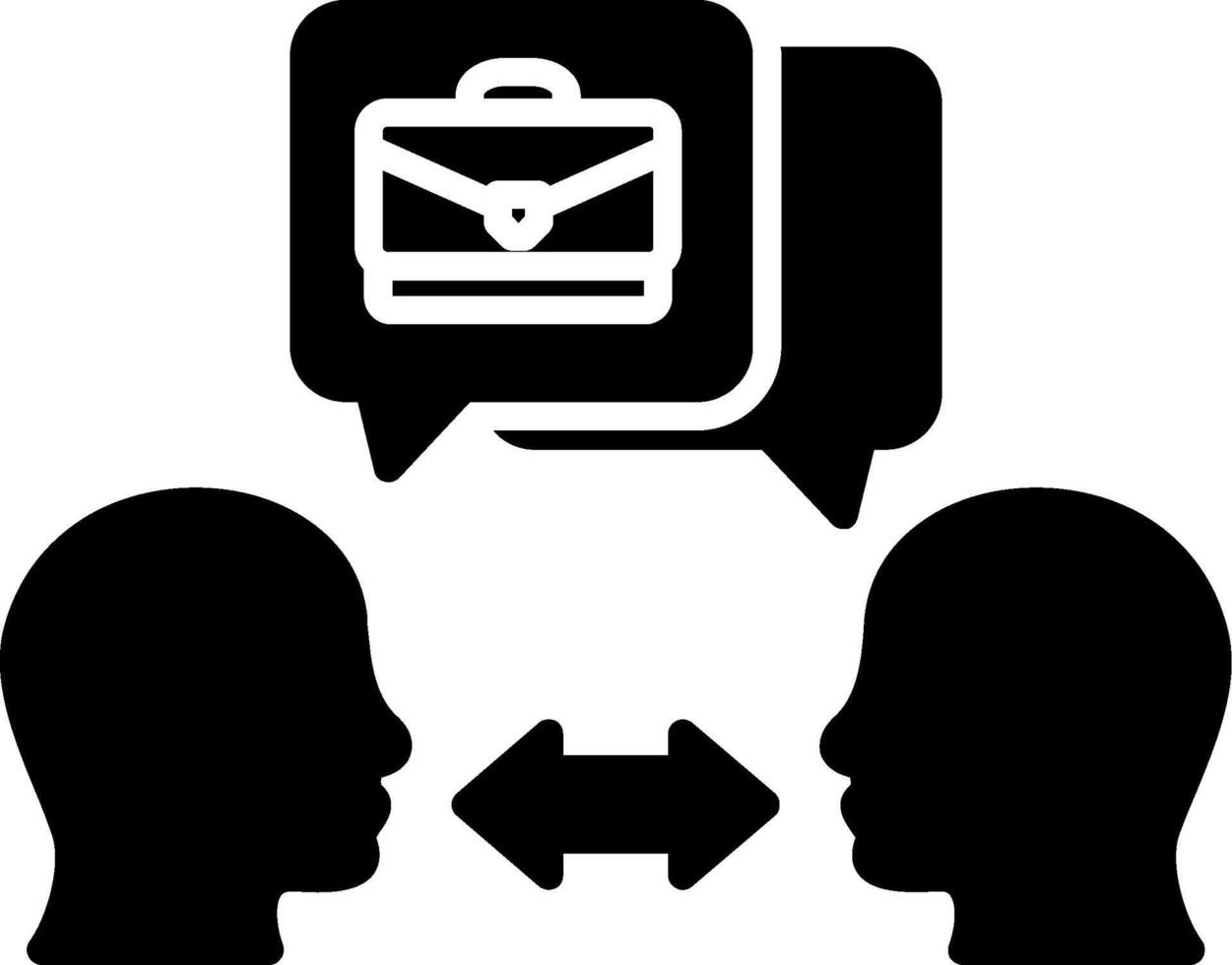 Counselling Glyph Icon vector