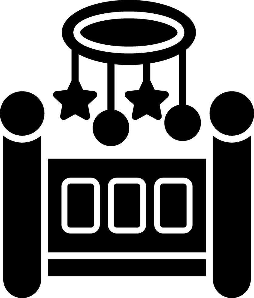 Cot free Glyph Icon vector