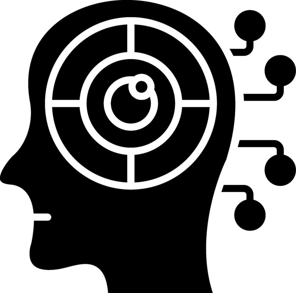 Cyborg Glyph Icon vector
