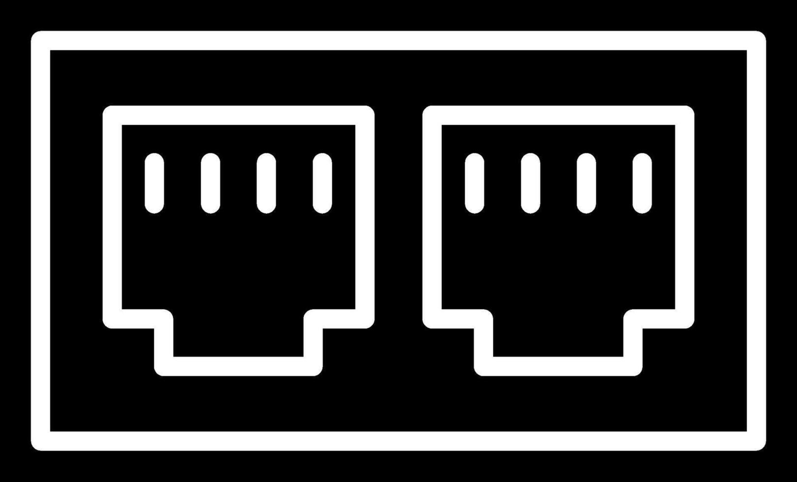 Ethernet Glyph Icon vector