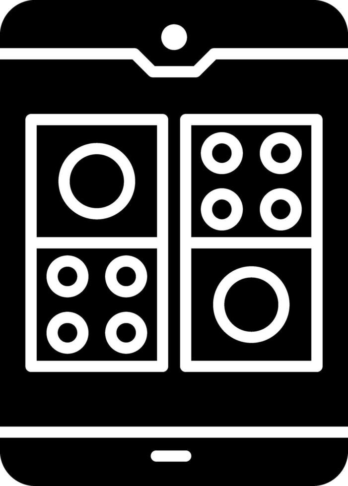 Domino Glyph Icon vector