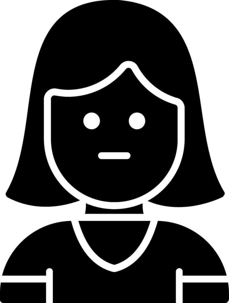 Female Cheerleader Glyph Icon vector