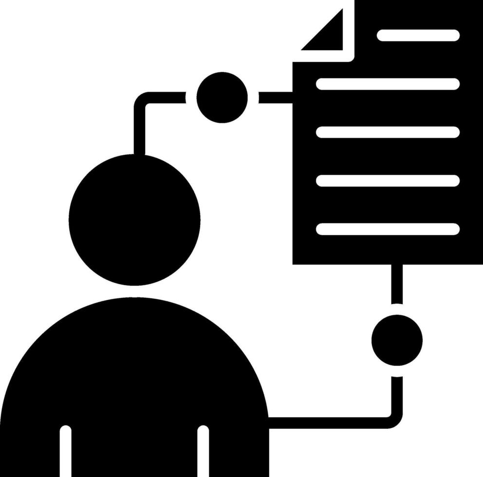Hr Manager Glyph Icon vector
