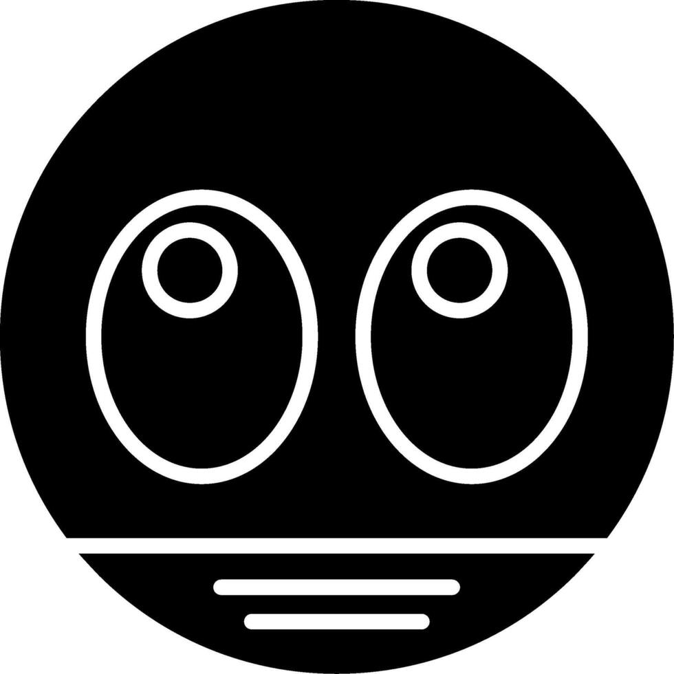 Googly Eyes Glyph Icon vector