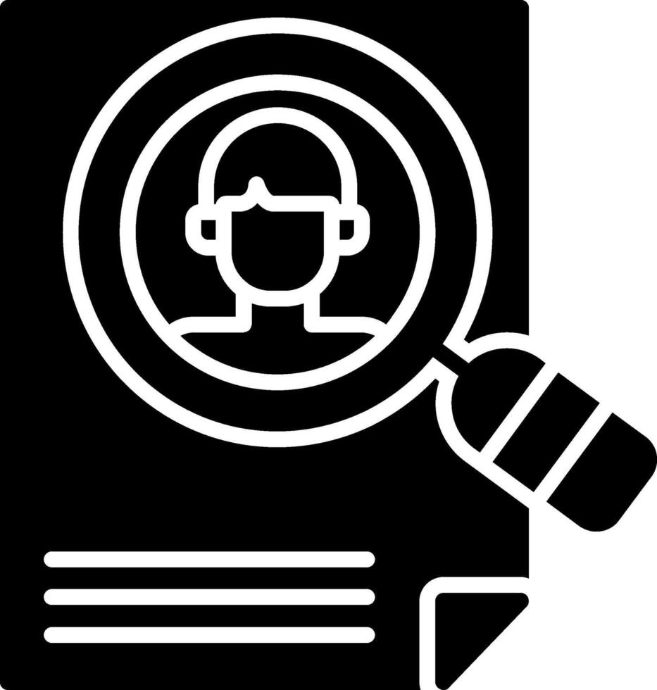 Hiring Glyph Icon vector
