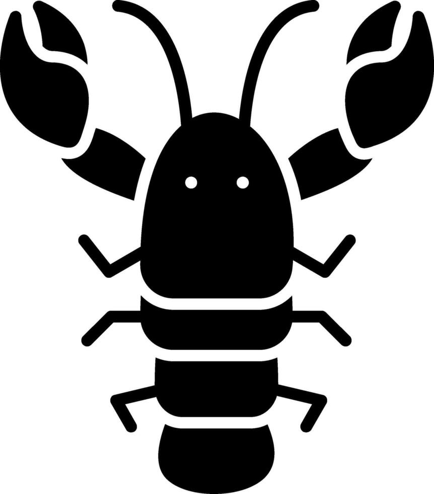 Lobster Glyph Icon vector