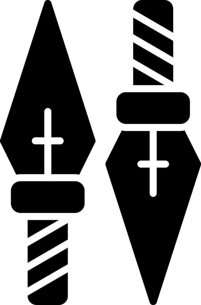 Kunai Glyph Icon vector