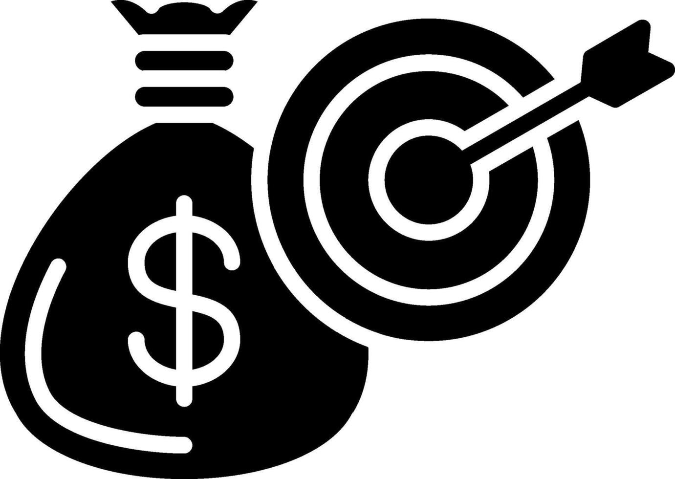 Objective Glyph Icon vector