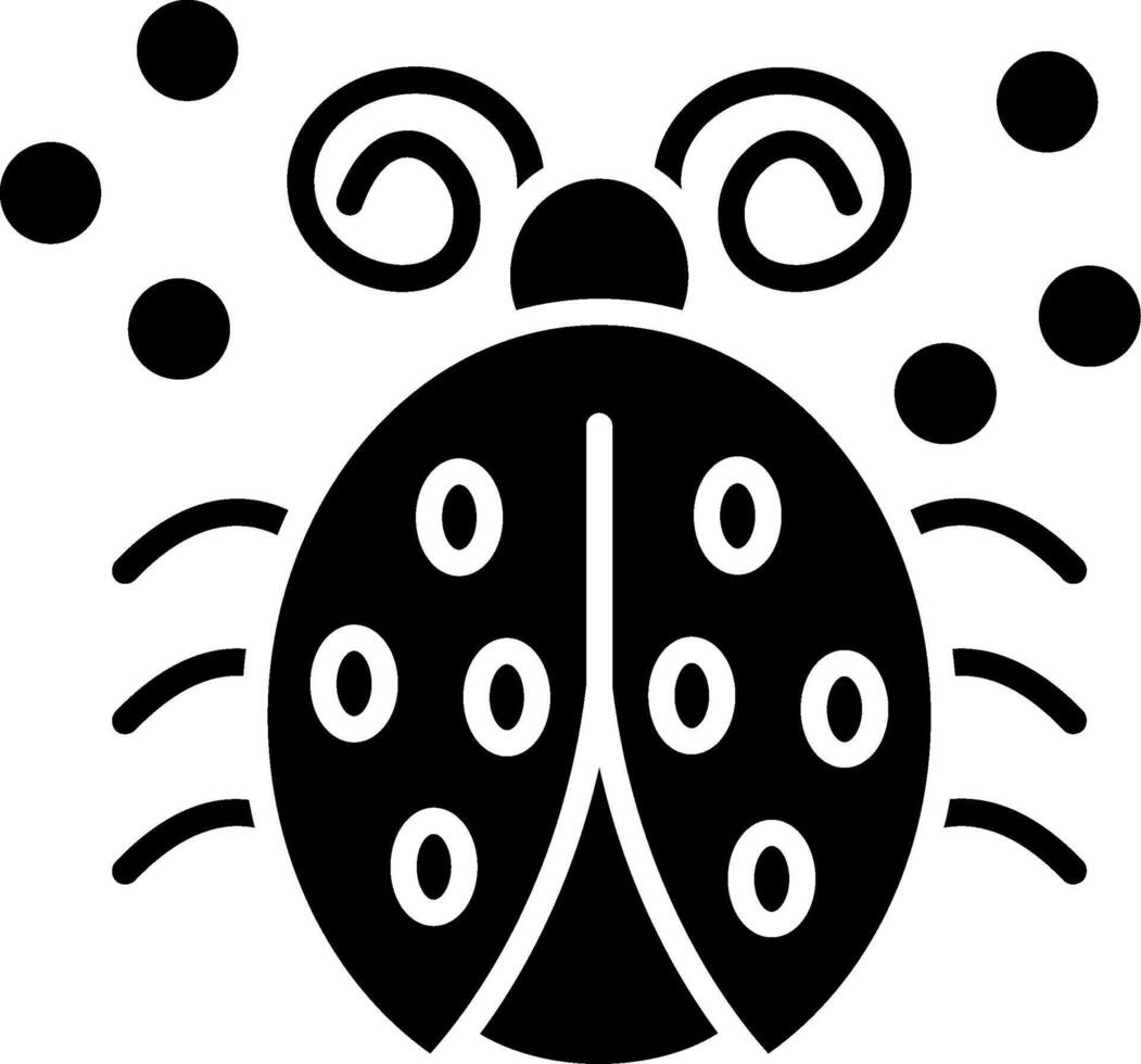 Ladybug Glyph Icon vector