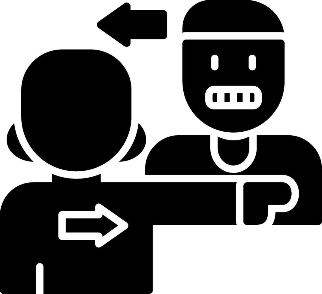 Opposite Glyph Icon vector