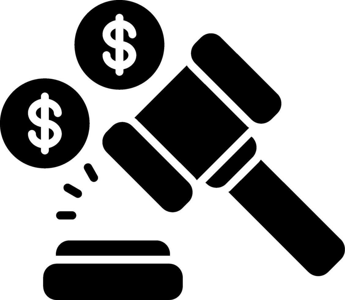 Judge Glyph Icon vector