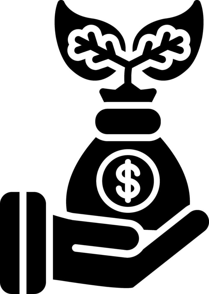 Investment Glyph Icon vector