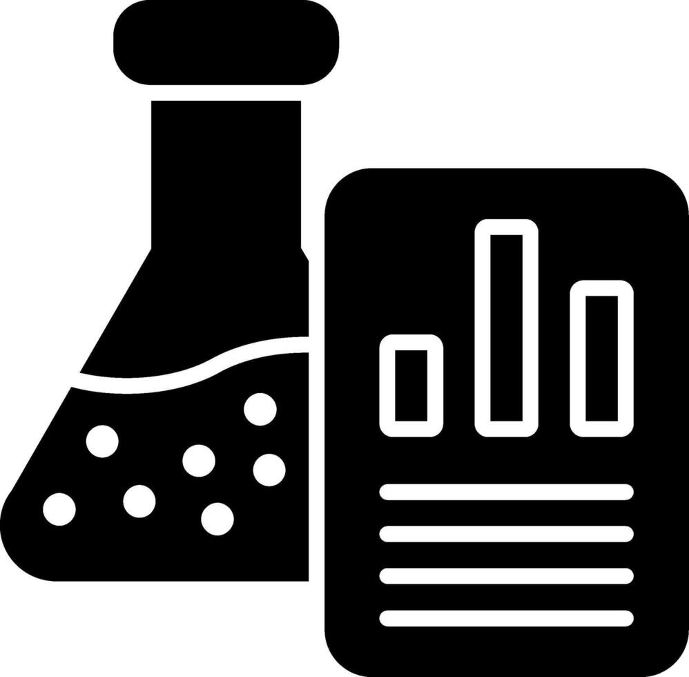 Analysis Glyph Icon vector