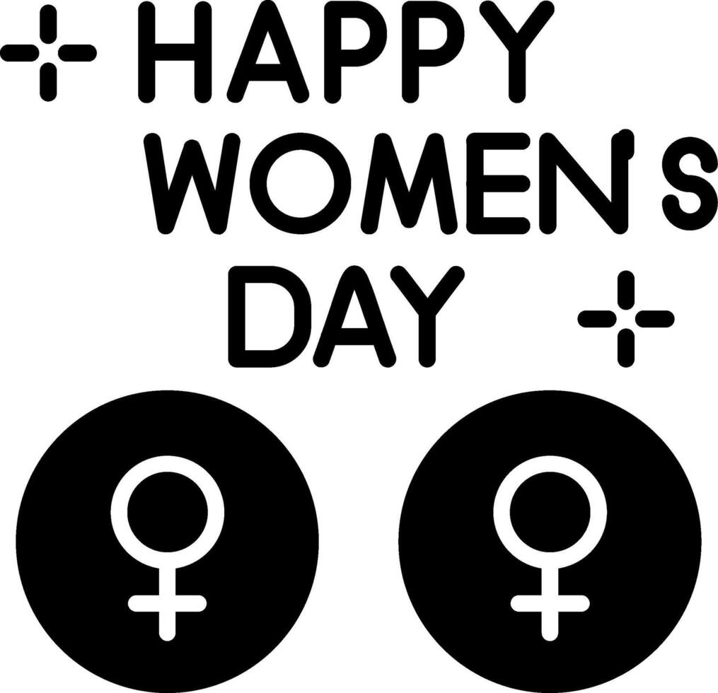 Womens Day Glyph Icon vector