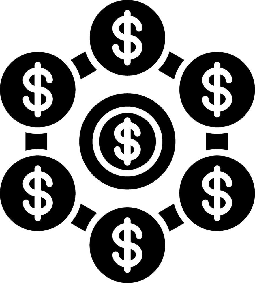 Banking System Glyph Icon vector