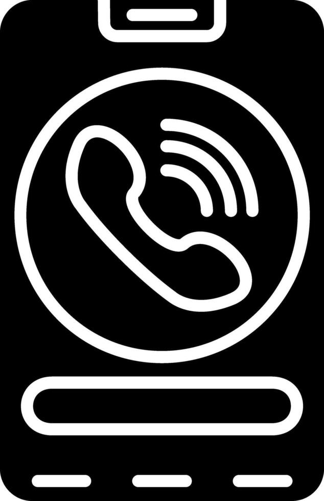 Call Glyph Icon vector