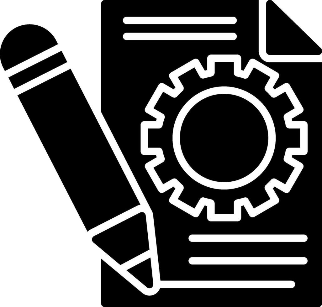 Contract Glyph Icon vector