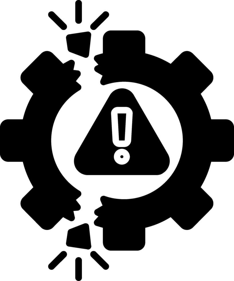 Disruption Glyph Icon vector