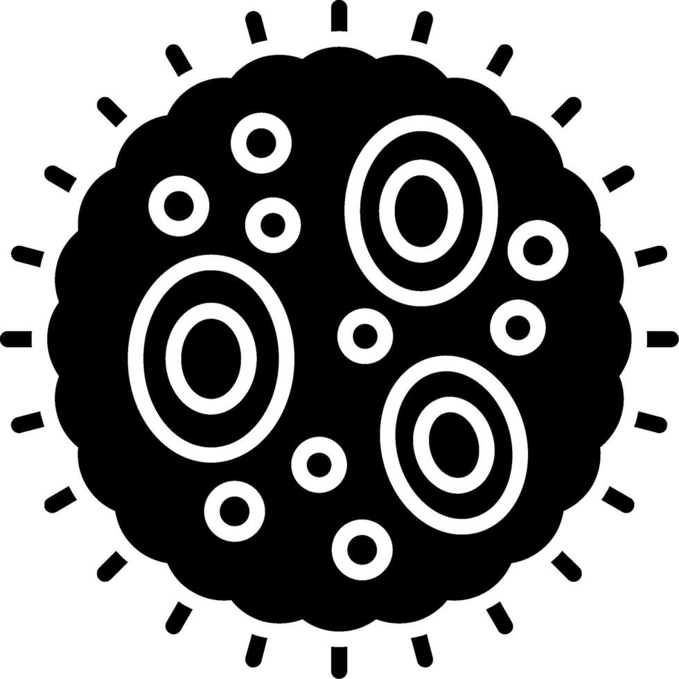 Bacteria Glyph Icon vector