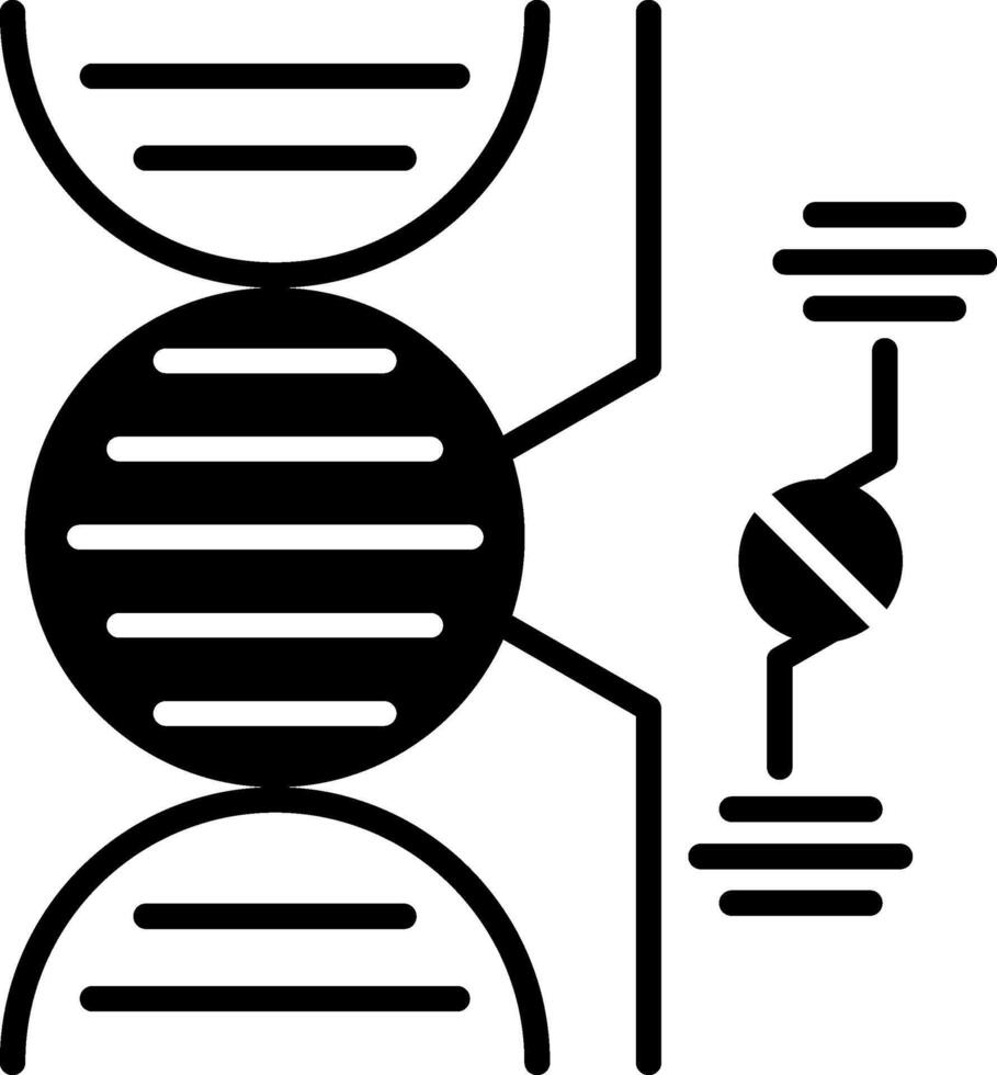 Dna Glyph Icon vector