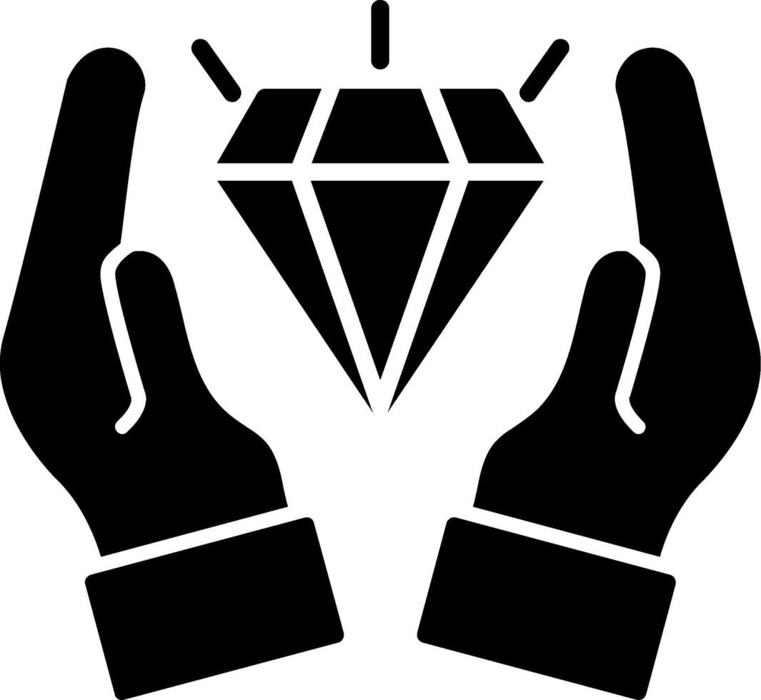 Diamond Glyph Icon vector