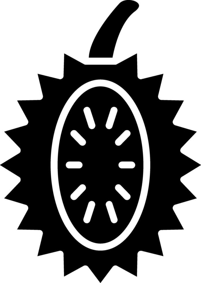 Durian Glyph Icon vector