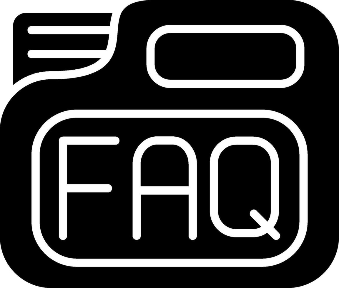 Faq Glyph Icon vector
