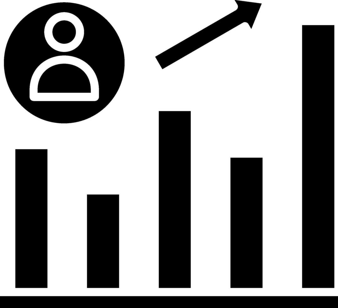 Growth Glyph Icon vector