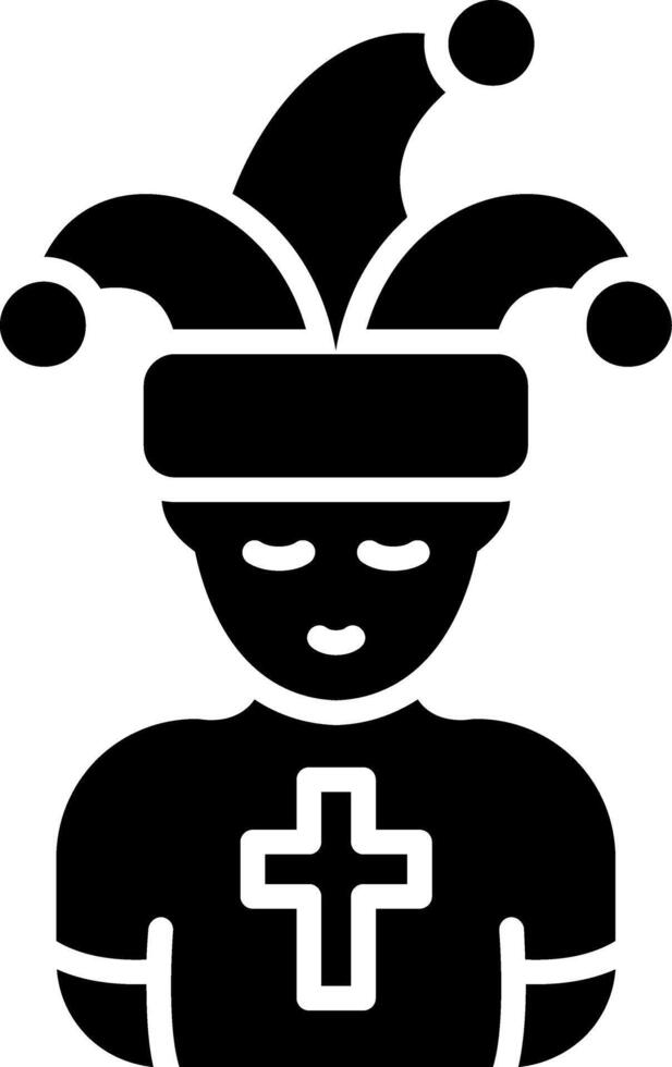 Jester Glyph Icon vector