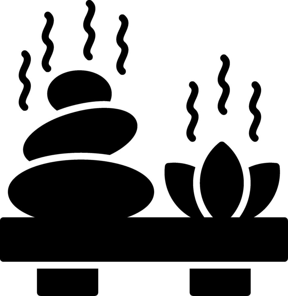 Hot Stone Glyph Icon vector