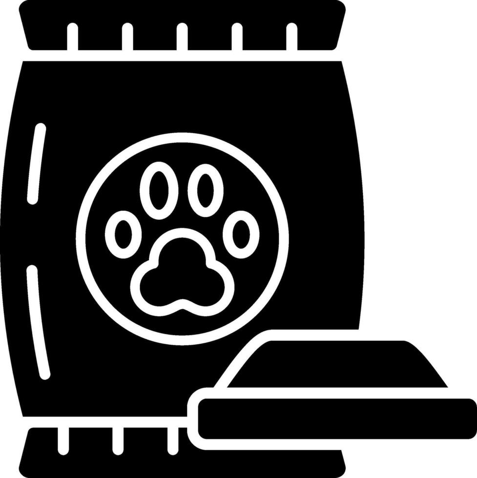 Pet Food Glyph Icon vector