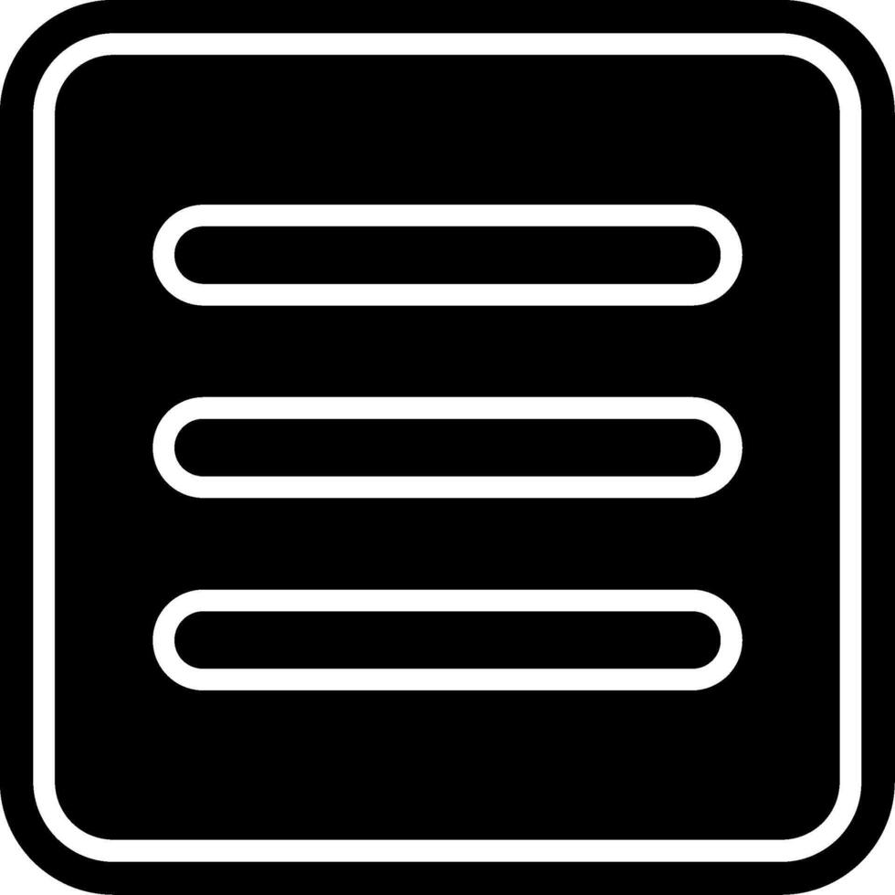 Menu Glyph Icon vector