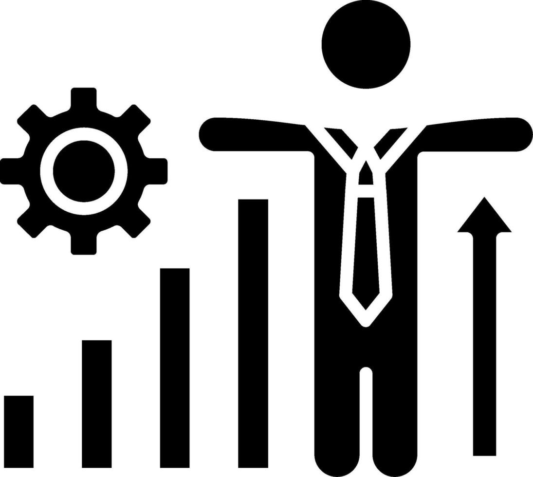 Personal Growth Glyph Icon vector