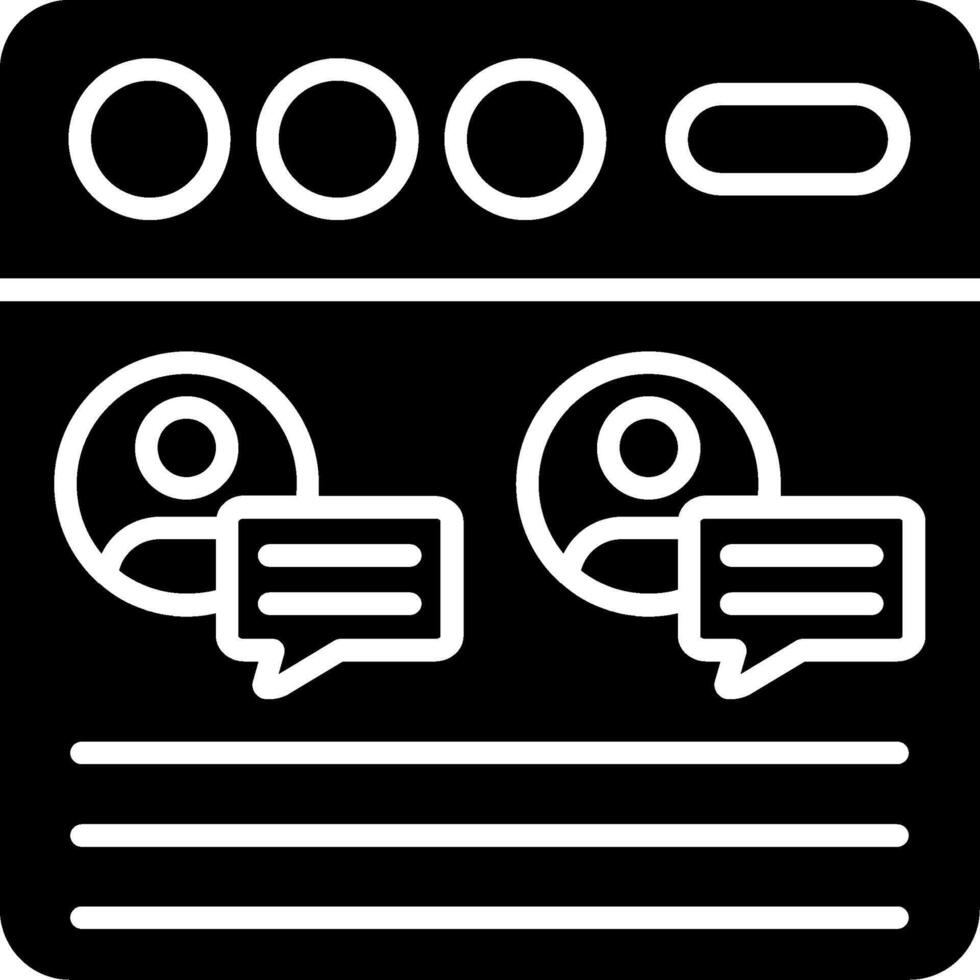 Multiple Chat Glyph Icon vector