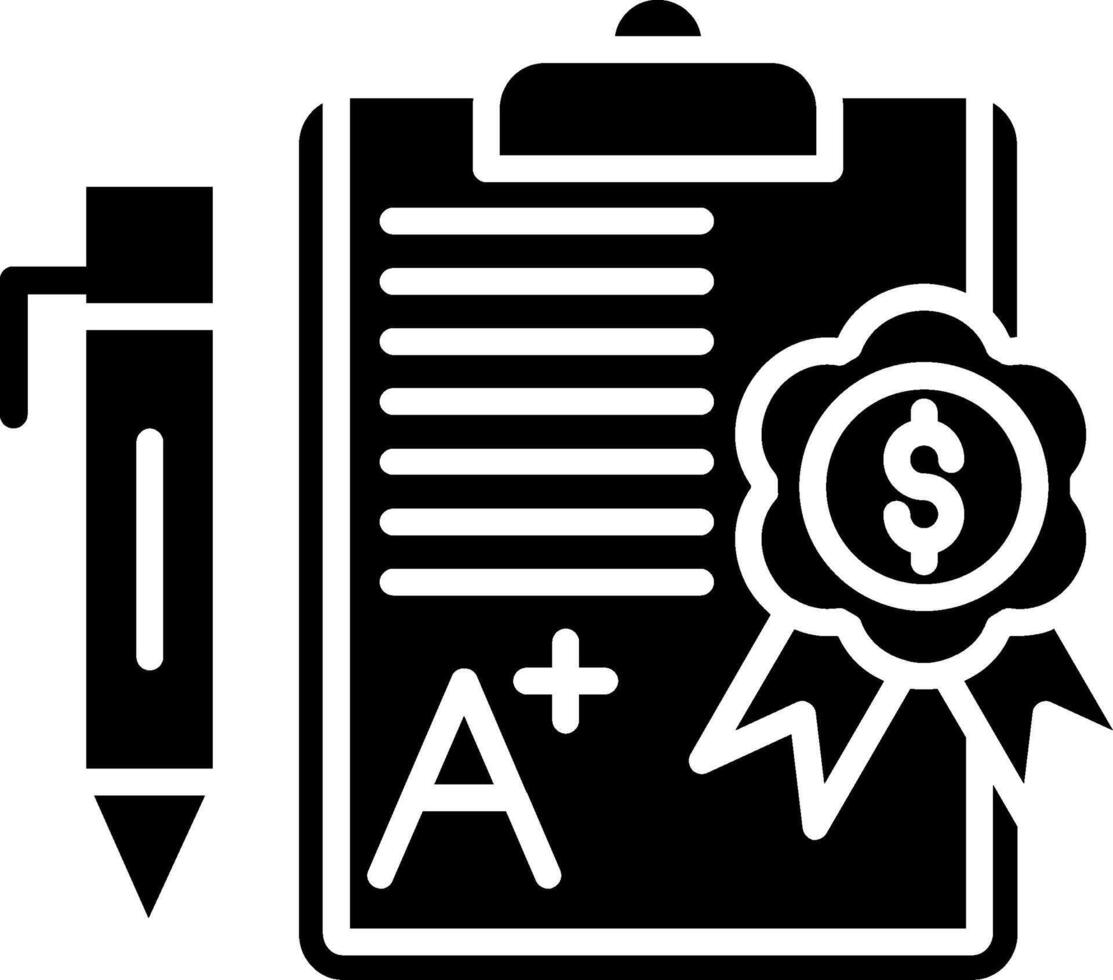 Results Glyph Icon vector