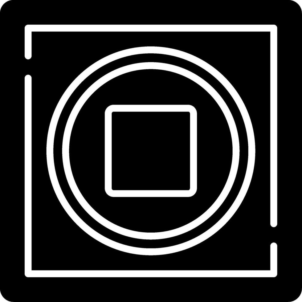 Stop Glyph Icon vector