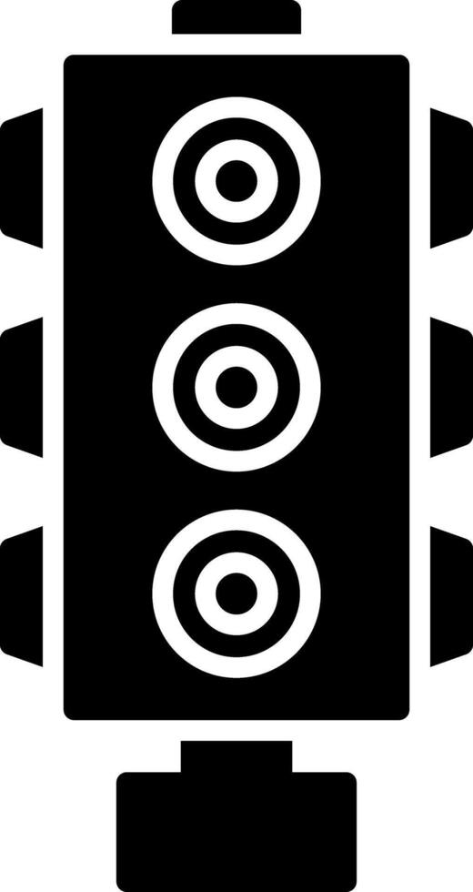 Traffic Light Glyph Icon vector