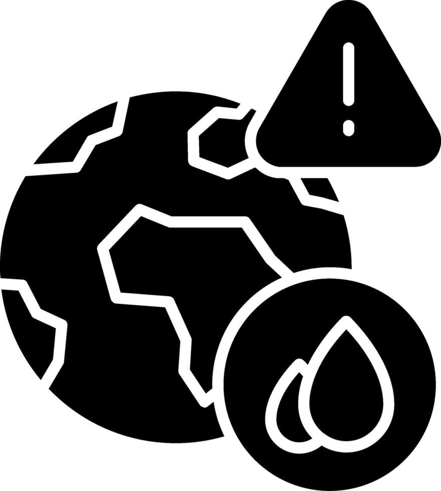 Water Shortage Glyph Icon vector