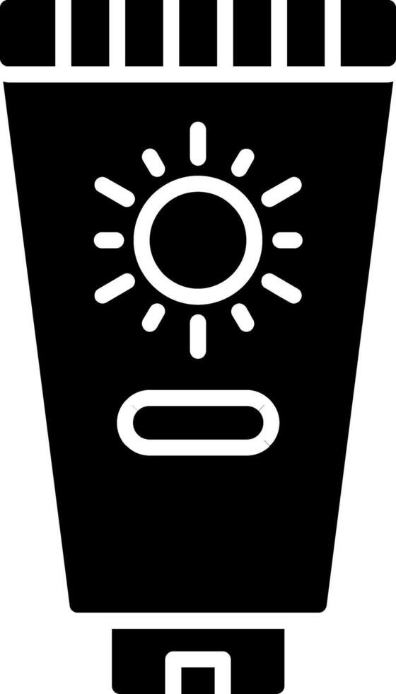 Sun Cream Glyph Icon vector