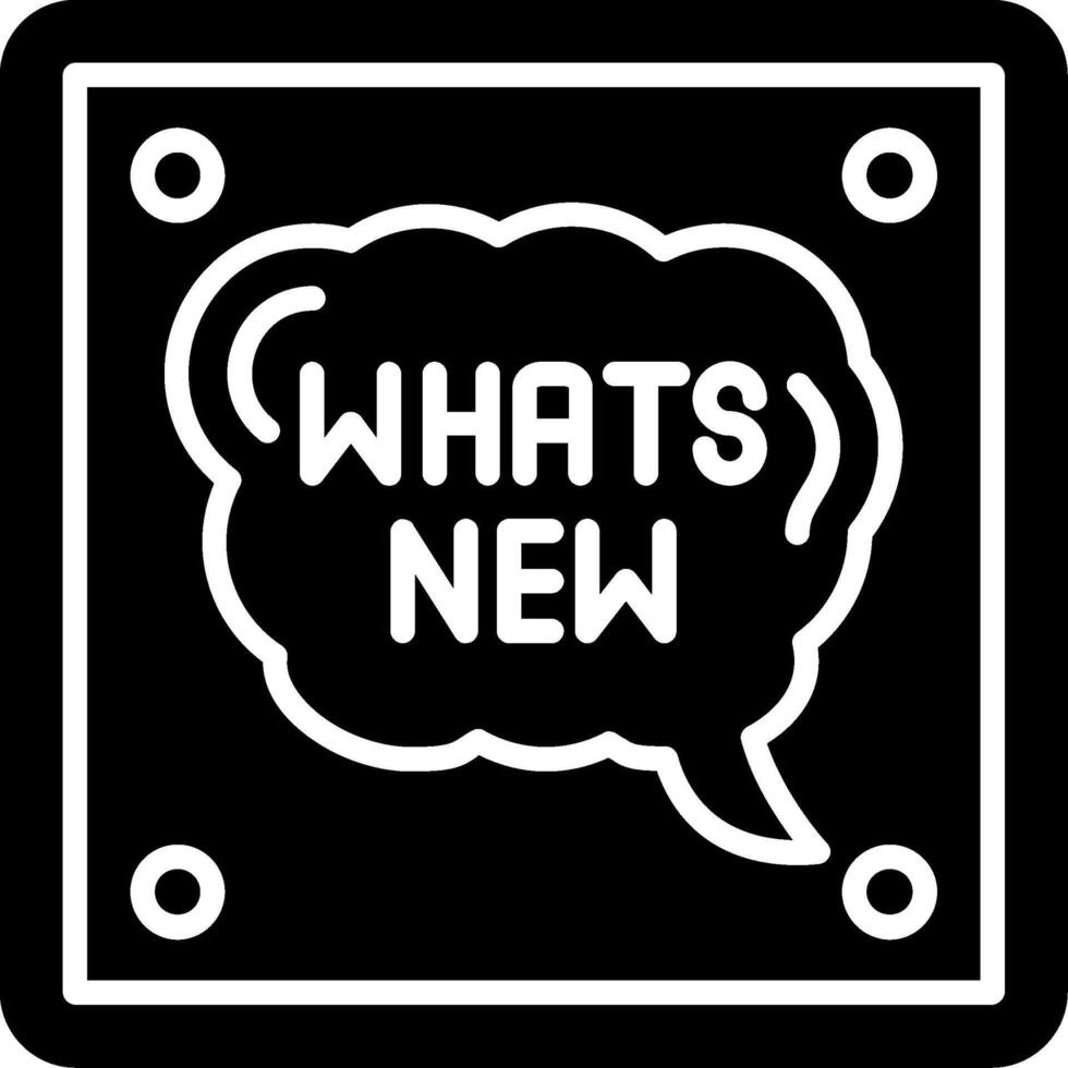 Whats New Glyph Icon vector