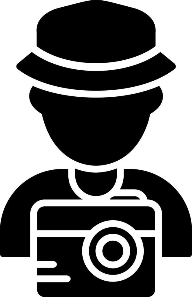 Tourist Glyph Icon vector