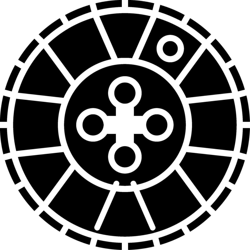 Roulette Glyph Icon vector