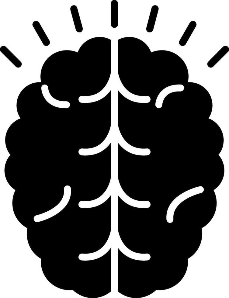 Brain Glyph Icon vector