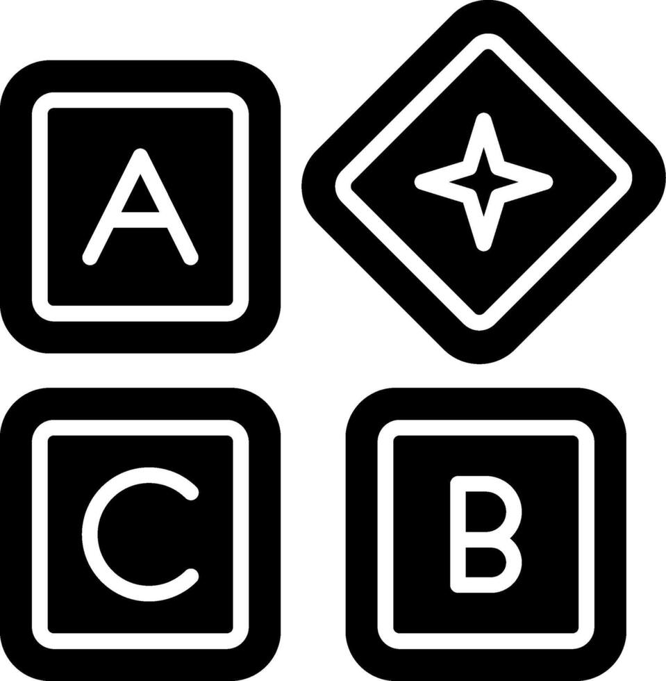 Block Glyph Icon vector