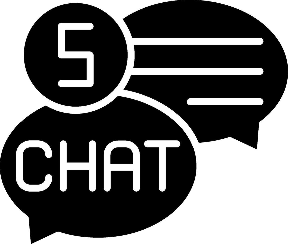 Chat Glyph Icon vector