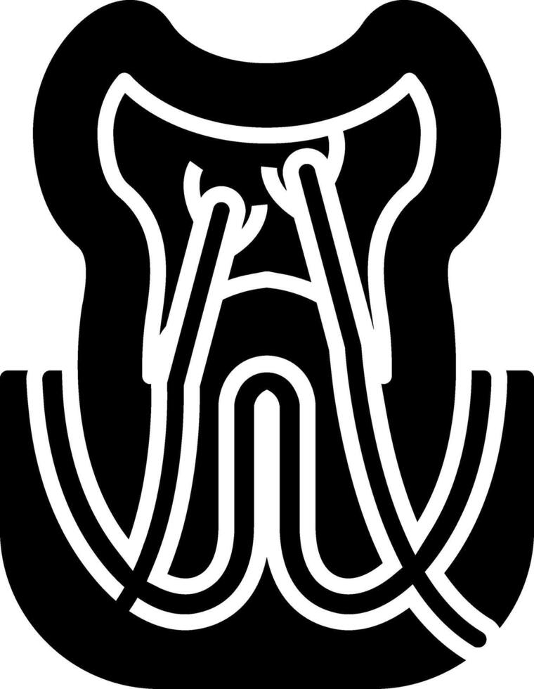 Tooth Glyph Icon vector
