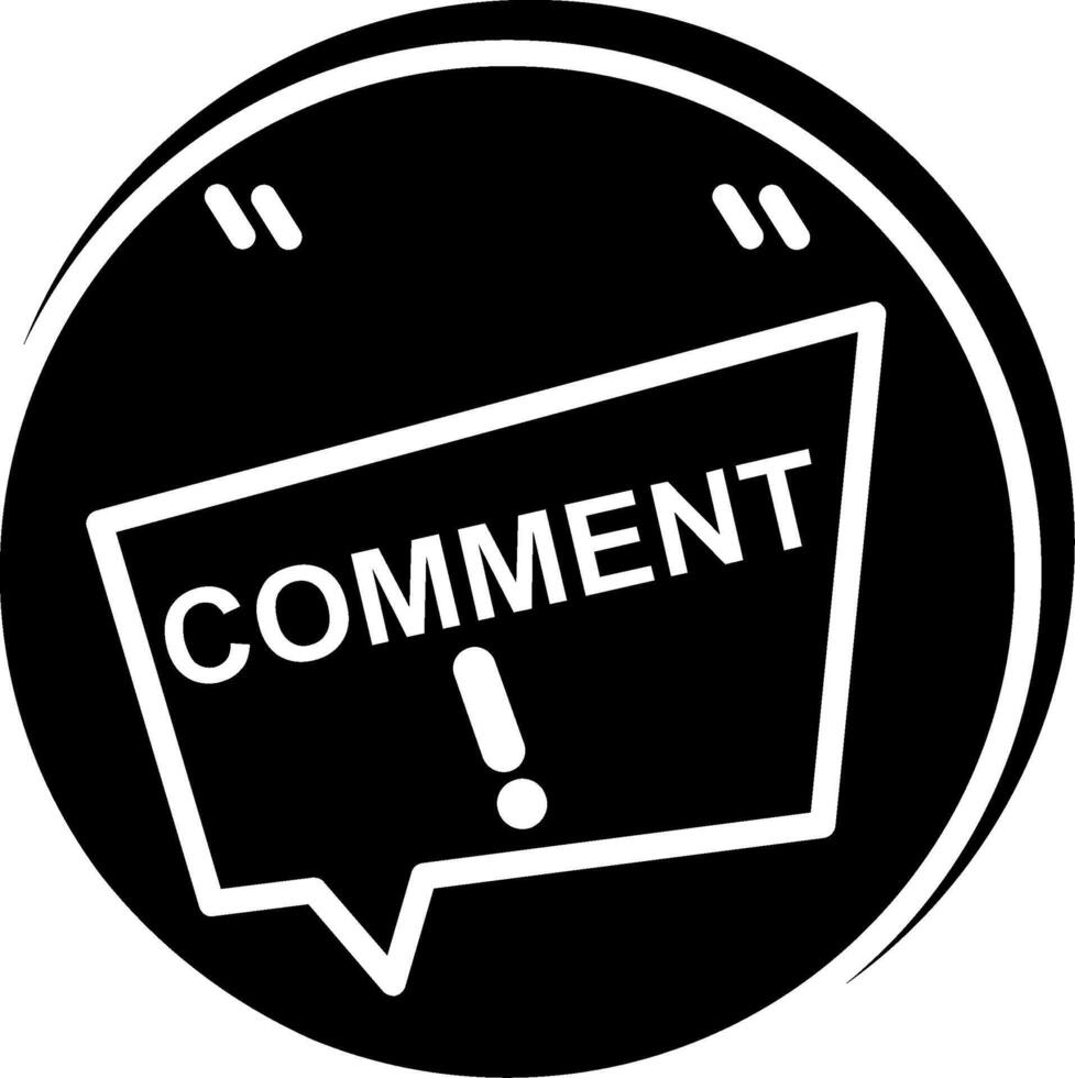 Comment Glyph Icon vector