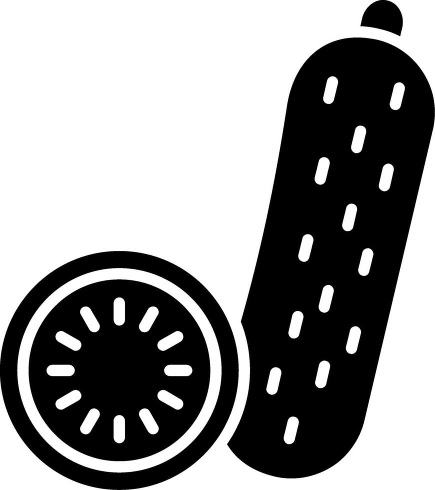 Cucumber Glyph Icon vector